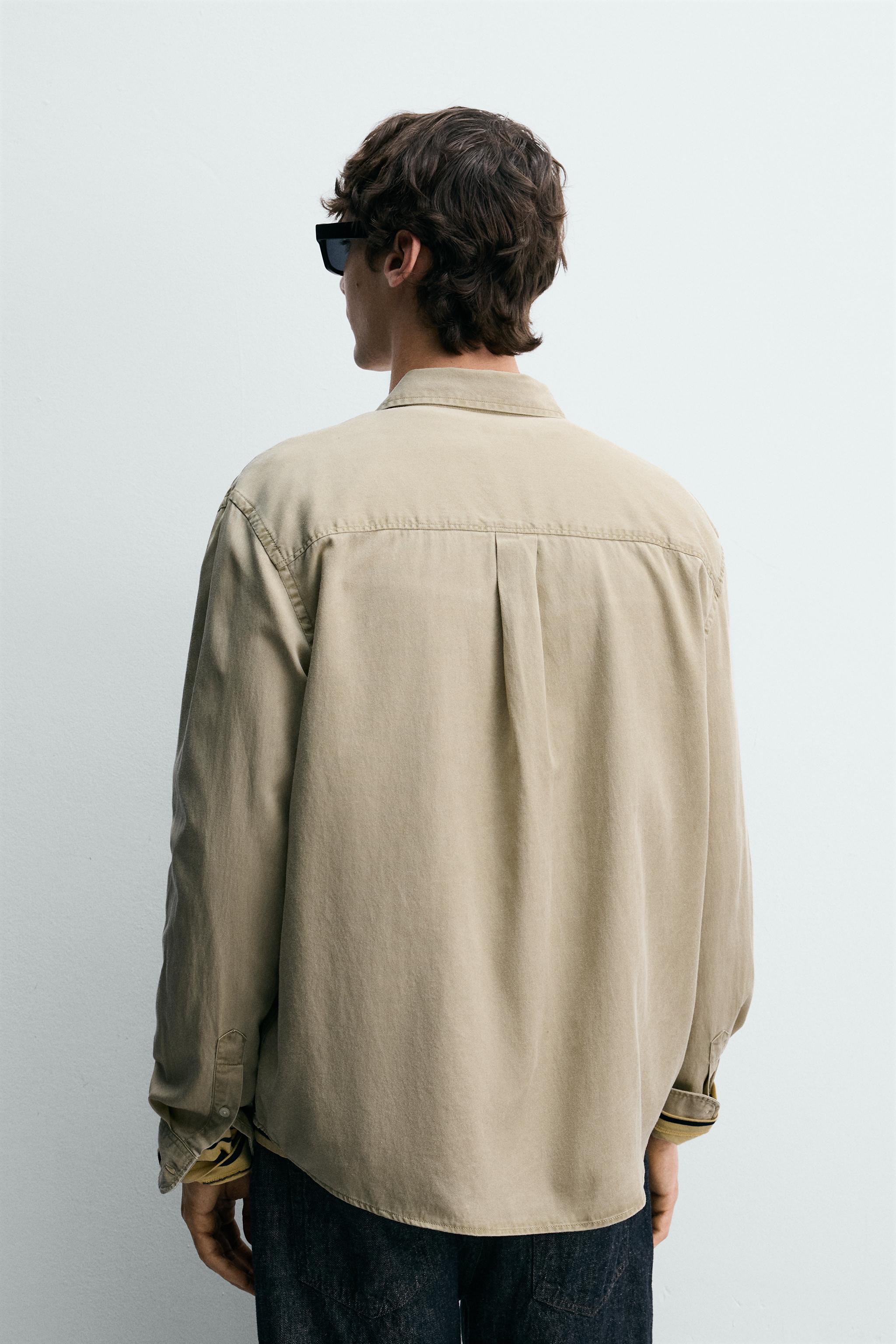 REGULAR FIT LYOCELL - COTTON SHIRT